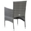 Garden Dining Chairs 4 pcs Poly Rattan Grey