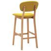 Bar Stools 2 pcs Mustard Yellow Fabric