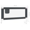 Toddler Safety Bed Rail Dark Grey 160x25 cm Fabric