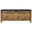 Storage Box with Cushion Smoked Oak 105x40x45 cm Engineered Wood