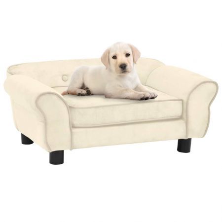 Dog Sofa Cream 72x45x30 cm Plush