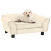 Dog Sofa Cream 72x45x30 cm Plush