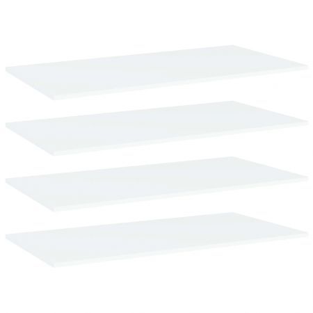 Bookshelf Boards 4 pcs White 100x50x1.5 cm Engineered Wood