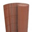 Double-Sided Garden Fence 90x400 cm Brown