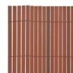 Double-Sided Garden Fence 90x400 cm Brown