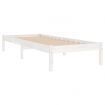 Bed Frame White Solid Wood 92x187 cm Single Bed Size