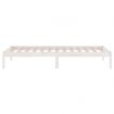 Bed Frame White Solid Wood 92x187 cm Single Bed Size