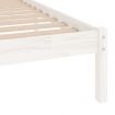 Bed Frame White Solid Wood 92x187 cm Single Bed Size