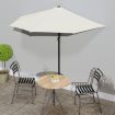 Balcony Parasol with Aluminium Pole Sand 270x144 cm Half