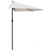 Balcony Parasol with Aluminium Pole Sand 270x144 cm Half