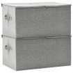 Storage Boxes 2 pcs Fabric 50x30x25 cm Grey