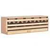 Chicken Laying Nest 5 Compartments 117x33x38 cm Solid Pine Wood