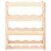 Wine Rack for 16 Bottles Solid Wood Pine