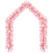 Christmas Garland with LED Lights 10 m Pink