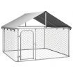 Outdoor Dog Kennel with Roof 200x200x150 cm