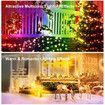 20M String Lights LED Copper Wire String Lights Dream Color Remote Control Outdoor Waterproof Christmas Holiday Bluetooth Control Bedroom Wedding