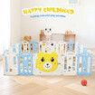 20 Panels Baby Playpen Playground Gate Indoor Outdoor Activity Centre Foldable Adventure Safety Fence Pen Yard Bear Design