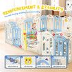 20 Panels Baby Playpen Playground Gate Indoor Outdoor Activity Centre Foldable Adventure Safety Fence Pen Yard Bear Design