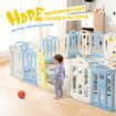 20 Panels Baby Playpen Playground Gate Indoor Outdoor Activity Centre Foldable Adventure Safety Fence Pen Yard Bear Design