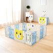 16 Panels Baby Playpen Gate Playground Indoor Outdoor Activity Centre Adventure Safety Fence Foldable Yard Pen Bear Design