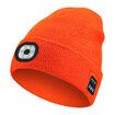 Men's Beanie with Bluetooth and LED, 2 in 1 Rechargeable Winter Beanie V5.0 Bluetooth Hat-Orange