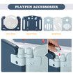 16 Panels Baby Playpen Gate Indoor Outdoor Adventure Playground Activity Centre Safety Yard Foldable Fence Pen Airship Design