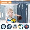 18 Panels Baby Playpen Gate Indoor Outdoor Playground Adventure Activity Centre Foldable Safety Fence Yard Pen Airship Design