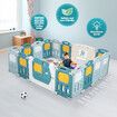 16 Panel Baby Playpen Gate Playground Indoor Outdoor Activity Centre Adventure Safety Fence Foldable Pen Yard Train Design