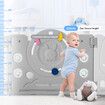 Baby Playpen 20 Panels Safe Fence Kids Enclosure Kidbot Activity Centre Safety Barrier Foldable Gate Play Yard Rabbit Design