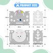 Baby Playpen 16 Panels Safe Fence Kids Enclosure Kidbot Activity Centre Safety Barrier Foldable Gate Play Yard Rabbit Design