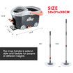 Spin Mop and Bucket Set Floor Cleaner Dust Magic Dry Twist Cleaning System 4 Microfibre Heads for Wood Tile Hardwood