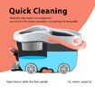 Spin Mop and Bucket Set Floor Cleaner Dust Magic Dry Twist Cleaning System 4 Microfibre Heads for Wood Tile Hardwood