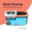 Spin Mop and Bucket Kit Wood Tile Floor Cleaner 4 Microfibre Heads Magic Dry Twist Dust Cleaning System