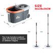 Spin Mop and Bucket Kit Wood Tile Floor Cleaner 4 Microfibre Heads Magic Dry Twist Dust Cleaning System