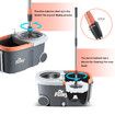 Spin Mop and Bucket Kit Wood Tile Floor Cleaner 4 Microfibre Heads Magic Dry Twist Dust Cleaning System