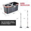 Spin Mop and Twin Bucket Set Tile Wood Floor Cleaner 4 Microfibre Heads Magic Dry Twist Separate Stackable Cleaning System