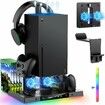RGB Cooling Fan Charging Station with Dual Charger Dock and Cooler System Stand for Xbox Series X