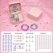 Jewelry Making Kit for Girls Jewelry Making Supplies Beads Charms Bracelets for DIY Craft Gifts Crystal Gifts for Girls,Girls Gifts Age 8-10 Col.Purple