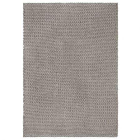 Rug Rectangular Grey 120x180 cm Cotton