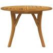 Garden Table Ø 110 cm Solid Wood Acacia