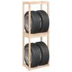 Tire Rack 63x40x180 cm Solid Wood Pine