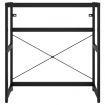 Bathroom Washbasin Frame Black 79x38x83 cm Iron