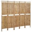 5-Panel Room Divider Bamboo 200x180 cm