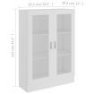 Vitrine Cabinet White 82.5x30.5x115 cm Engineered Wood