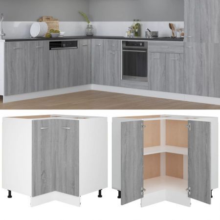 Kitchen Cabinet Grey Sonoma 75.5x75.5x80.5 cm Engineered Wood