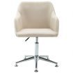 Swivel Office Chair Cream Fabric