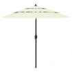 3-Tier Parasol with Aluminium Pole Sand 2.5 m