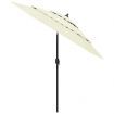 3-Tier Parasol with Aluminium Pole Sand 2.5 m