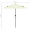 3-Tier Parasol with Aluminium Pole Sand 2.5 m