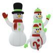 Inflatable Snowman Family with LEDs 360 cm